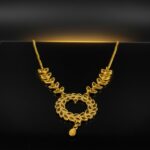 Gold Plated Leaf Design Pendant Necklace with Chain - Image 7