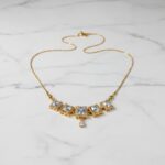 Elegant Gold Plated Necklace with Square Cubic Zirconia Stones - Image 8