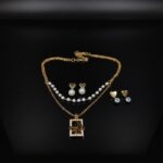 Elegant Layered Butterfly Necklace & Earring Set for Women - Gold Plated Fashion Jewelry - Image 9