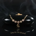 Twinkling American Diamond Gold Plated Chain Pendant for Women & Girls