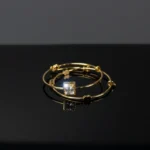 Gold Star Charm Bangle Bracelet - Elegant Women's Jewelry - Image 2