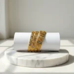 Traditional Gold Plated Bangle Set for Women - Imitation Jewellery with Stone Embellishments - Image 3