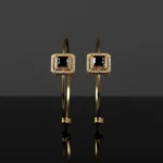 Stylish Gold Bracelets: Black Zirconia & Bell Charms - Image 3