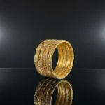 Golden Imitation Bangles Set with Colorful Stones | Traditional Indian Jewelry - Image 3