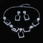 Elegant Black Stone Choker Necklace Set for Women - Party & Wedding Jewelry - Image 2