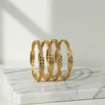 Golden Imitation Bangles Set with Colorful Stones | Traditional Indian Jewelry - Image 7