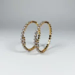 Zirconia Diamond Cut Bangle Bracelet for Women | Gold Plated Fashion Jewelry