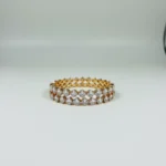 Zirconia Diamond Cut Bangle Bracelet for Women | Gold Plated Fashion Jewelry - Image 7