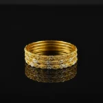 22K Gold Plated Bangles | Intricate Design Gold & Silver Tone - Image 4