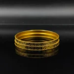 Pretty Attractive Look gold plated Textured Indian Bollywood Thin Designer Jewelry Metal Bangle Bracelets For Women - Image 3