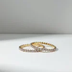 Zirconia Diamond Cut Bangle Bracelet for Women | Gold Plated Fashion Jewelry - Image 8