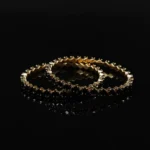 Luxury Black Stone Studded Gold-Plated Bangles – Elegant Party Wear Jewellery for Women - Image 7