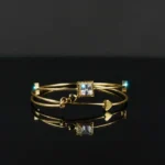 Gold Star Charm Bangle Bracelet - Elegant Women's Jewelry - Image 4