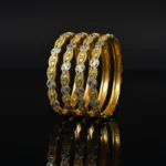 22K Gold Plated Bangles | Intricate Design Gold & Silver Tone