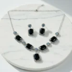 Elegant Black Stone Choker Necklace Set for Women - Party & Wedding Jewelry - Image 4