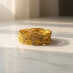 Exquisite Gold-Plated Floral Bangles Set with Diamond Accents  - Image 3