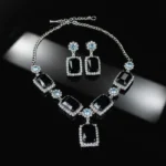 Elegant Black Stone Choker Necklace Set for Women - Party & Wedding Jewelry - Image 6