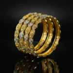 22K Gold Plated Bangles | Intricate Design Gold & Silver Tone - Image 6