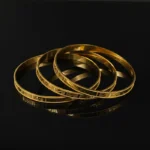 Pretty Attractive Look gold plated Textured Indian Bollywood Thin Designer Jewelry Metal Bangle Bracelets For Women - Image 2
