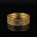 Premium Gold-Plated Bangles Set - 4 Piece Collection - Image 8