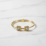 Gold Star Charm Bangle Bracelet - Elegant Women's Jewelry - Image 6