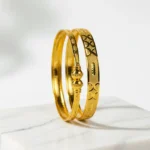 Gold Plated Bangles | Traditional Indian Jewelry | Women's Fashion bracelet design Bangle Set