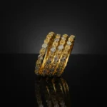 22K Gold Plated Bangles | Intricate Design Gold & Silver Tone - Image 9