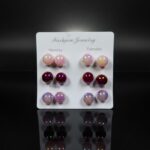 Fashion Jewelry 6 Pairs Colorful Stud Earrings - Image 2