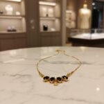 Elegant Gold Plated Black Stone Necklace with CZ Accents for Women - Image 7
