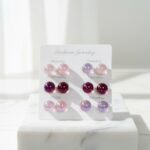 Fashion Jewelry 6 Pairs Colorful Stud Earrings - Image 7