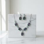 Elegant Multi-Color Stone Necklace & Earring Set for Women - Party Wear Jewelry - Image 4