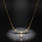 Elegant Gold Plated Flower Design Necklace with Sparkling Stone Pendant for Women - Image 9